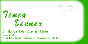 timea diener business card